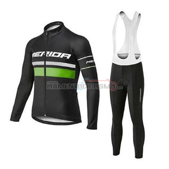 Abbigliamento Ciclismo Merida Manica Lunga 2020 Nero Verde