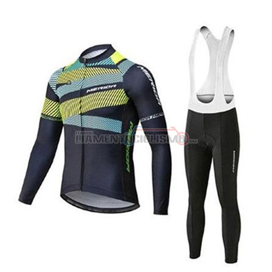 Abbigliamento Ciclismo Merida Manica Lunga 2020 Verde Nero