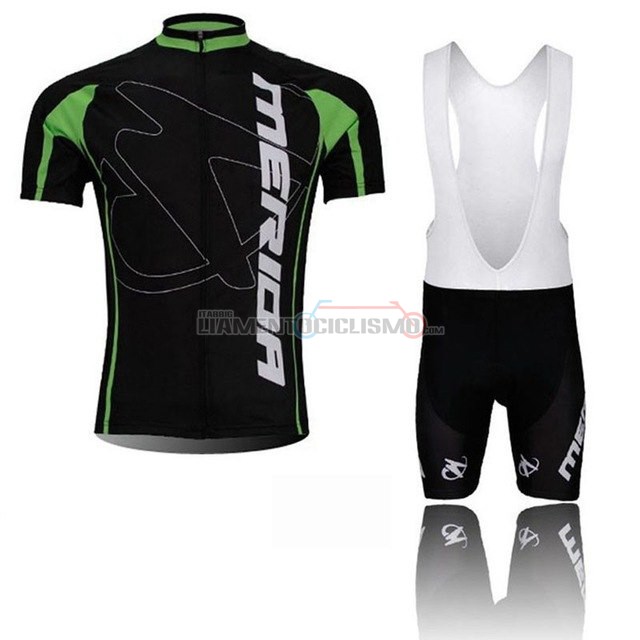 Abbigliamento Ciclismo Merida Nero Manica Corta 2018 Salopette