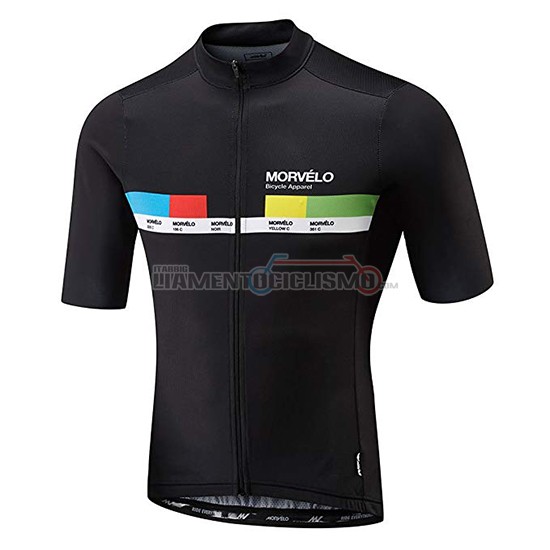 Abbigliamento Ciclis Morvelo Manica Corta 2018 Nero e Giallo