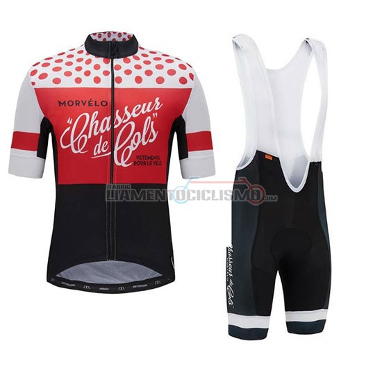 Abbigliamento Ciclis Morvelo Manica Corta 2018 Rosso e Nero