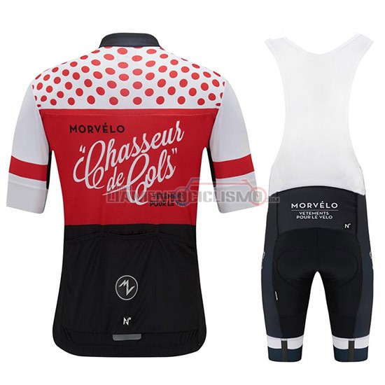 Abbigliamento Ciclis Morvelo Manica Corta 2018 Rosso e Nero
