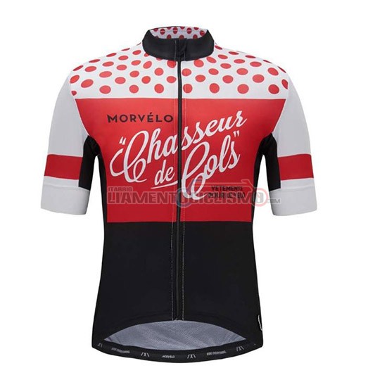 Abbigliamento Ciclis Morvelo Manica Corta 2018 Rosso e Nero