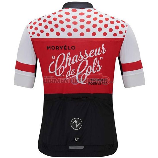 Abbigliamento Ciclis Morvelo Manica Corta 2018 Rosso e Nero