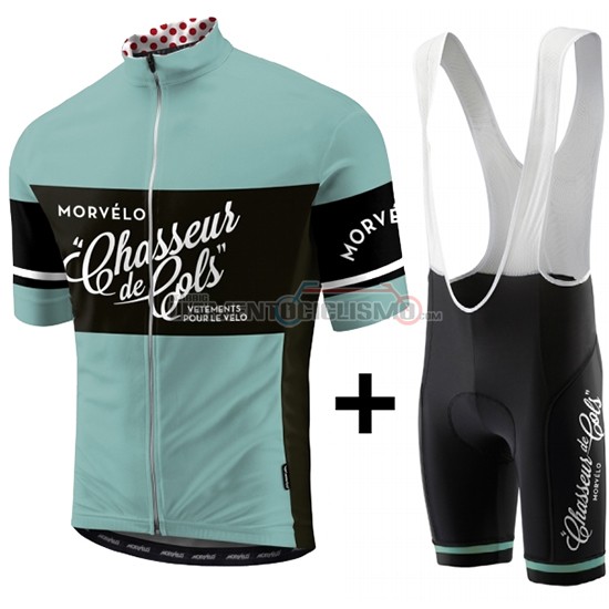 Abbigliamento Ciclis Morvelo Manica Corta 2018 Verde e Nero