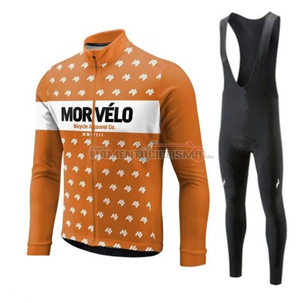 Abbigliamento Ciclismo Morvelo Manica Corta 2018 Arancione