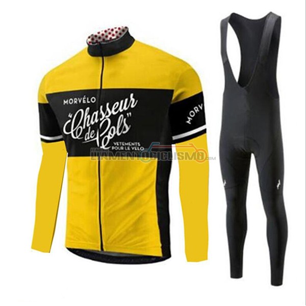 Abbigliamento Ciclismo Morvelo Manica Corta 2018 Giallo