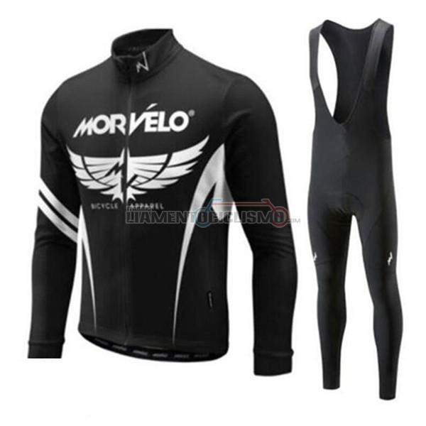 Abbigliamento Ciclismo Morvelo Manica Corta 2018 Nero Bianco