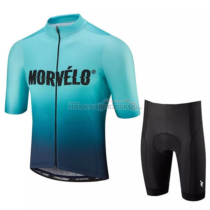 Abbigliamento Ciclismo Morvelo Manica Corta 2020 Azzurro