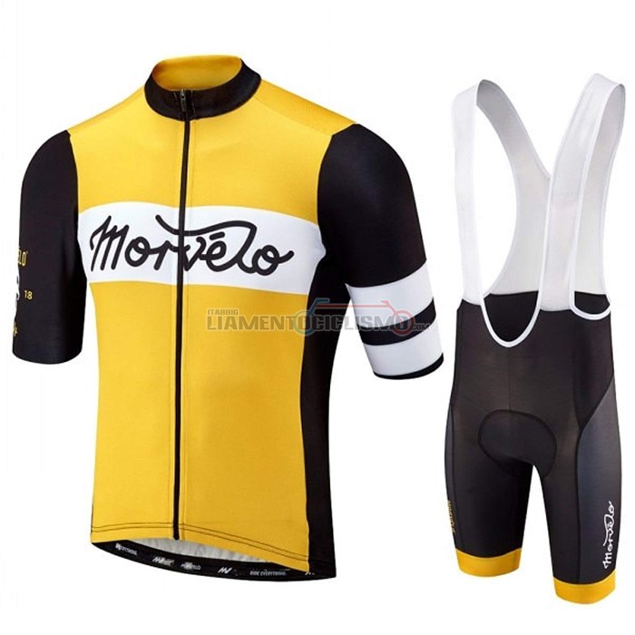 Abbigliamento Ciclismo Morvelo Manica Corta 2020 Nero Giallo