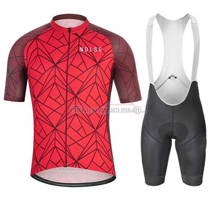Abbigliamento Ciclismo NDLSS Manica Corta 2020 Scuro Rosso