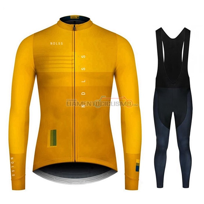 Abbigliamento Ciclismo NDLSS Manica Lunga 2020 Giallo