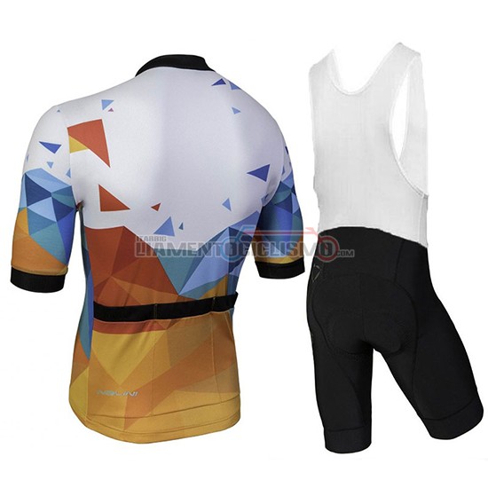 Abbigliamento Ciclismo Nalini Ahs Discesa Manica Corta 2018 Bianco e Arancione