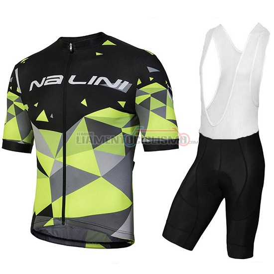 Abbigliamento Ciclismo Nalini Ahs Discesa Manica Corta 2018 Nero e Verde