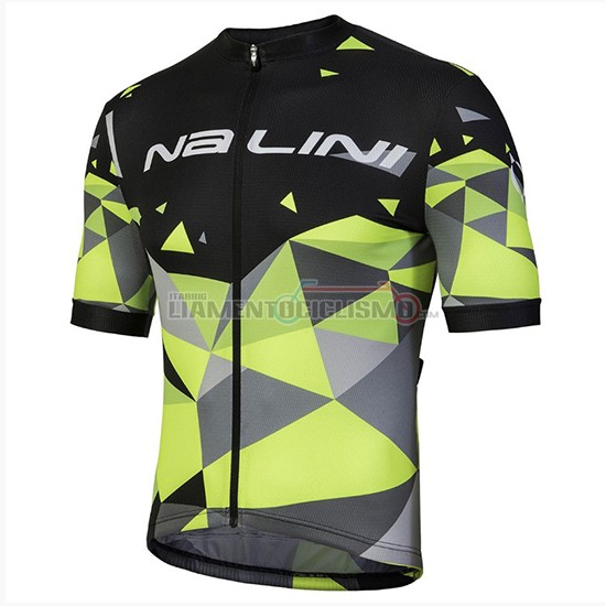 Abbigliamento Ciclismo Nalini Ahs Discesa Manica Corta 2018 Nero e Verde