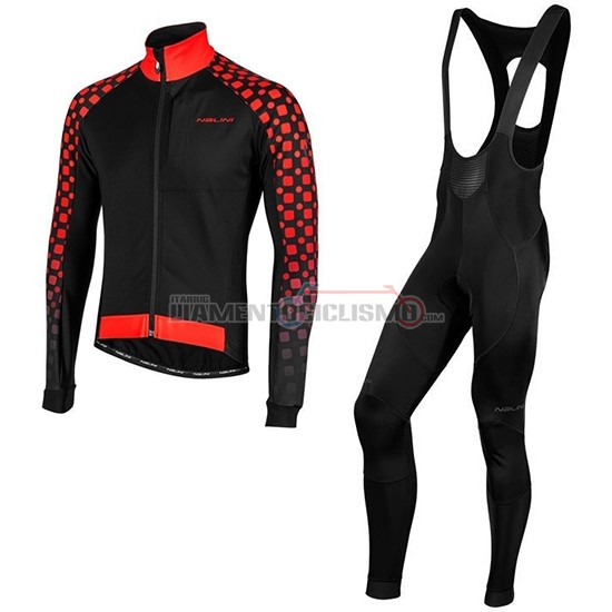 Abbigliamento Ciclismo Nalini CRIT 3L 2.0 Manica Lunga 2019 Nero Rosso