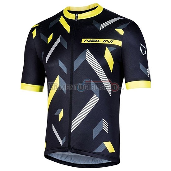 Abbigliamento Ciclismo Nalini Descesa 2.0 Manica Corta 2019 Nero Giallo