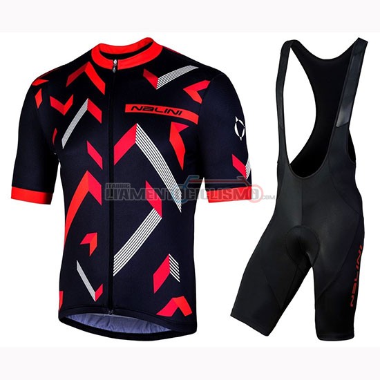 Abbigliamento Ciclismo Nalini Descesa 2.0 Manica Corta 2019 Nero Rosso