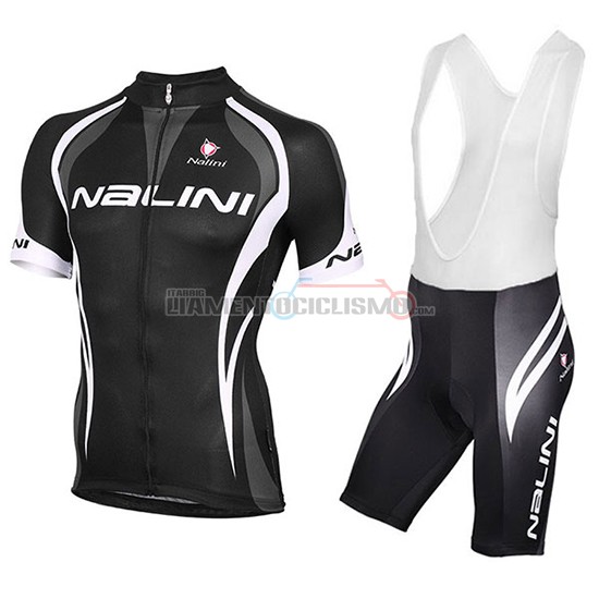 Abbigliamento Ciclismo Nalini Manica Corta 2018 Nero e Bianco