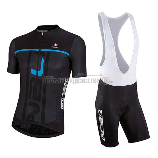 Abbigliamento Ciclismo Nalini Manica Corta 2018 Nero e Blu