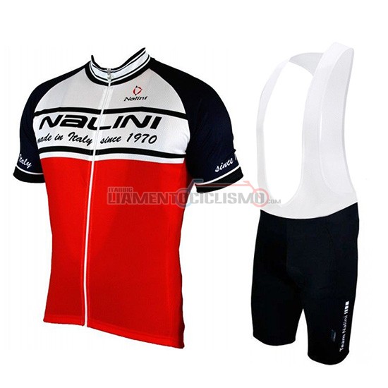 Abbigliamento Ciclismo Nalini Manica Corta 2019 Bianco Rosso Nero