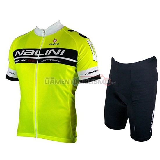 Abbigliamento Ciclismo Nalini Manica Corta 2019 Nero Aceso Verde