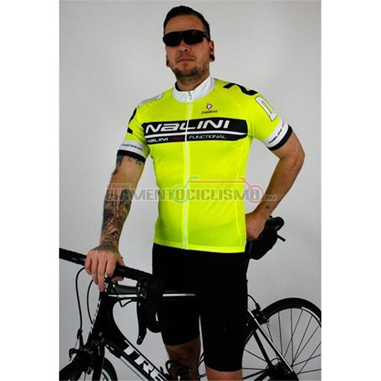 Abbigliamento Ciclismo Nalini Manica Corta 2019 Nero Aceso Verde