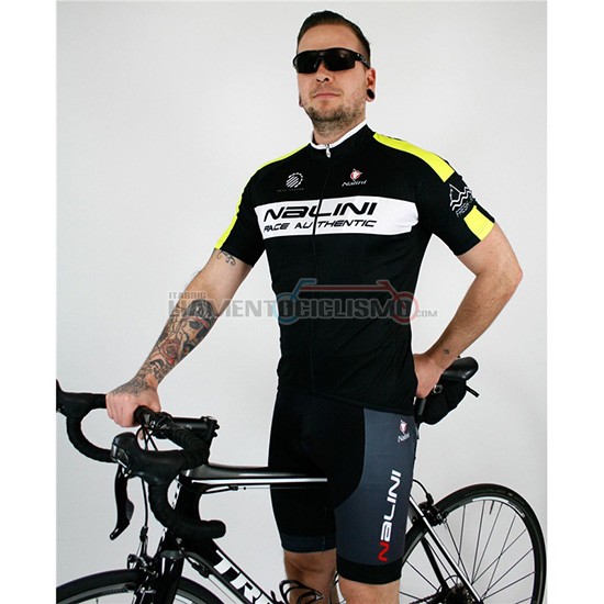 Abbigliamento Ciclismo Nalini Manica Corta 2019 Nero Giallo