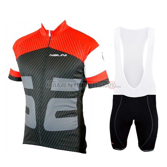 Abbigliamento Ciclismo Nalini Manica Corta 2019 Rosso Nero