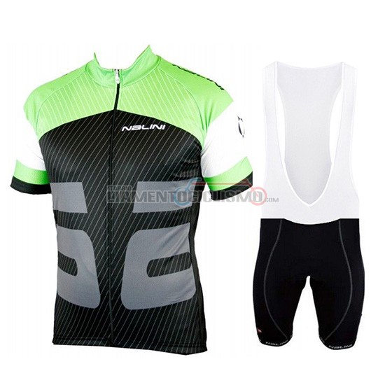 Abbigliamento Ciclismo Nalini Manica Corta 2019 Verde Nero