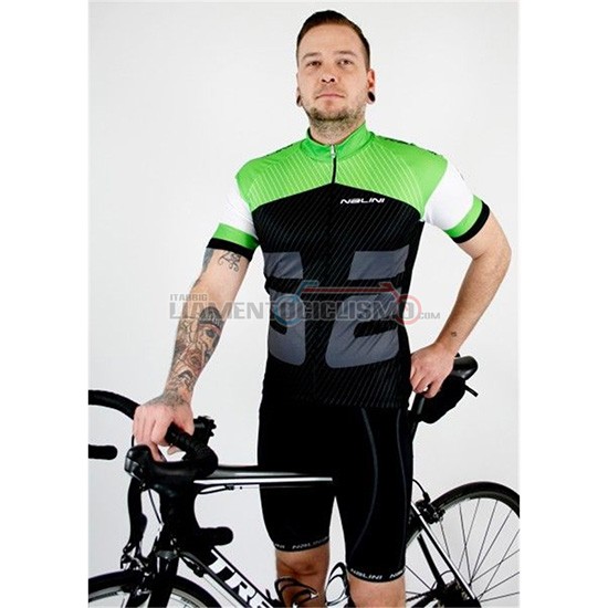 Abbigliamento Ciclismo Nalini Manica Corta 2019 Verde Nero