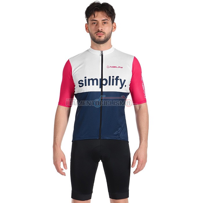 Abbigliamento Ciclismo Nalini Manica Corta 2022 Blu Rosa