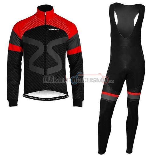 Abbigliamento Ciclismo Nalini Manica Lunga 2019 Nero Rosso