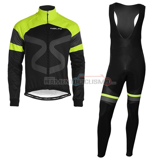 Abbigliamento Ciclismo Nalini Manica Lunga 2019 Nero Verde