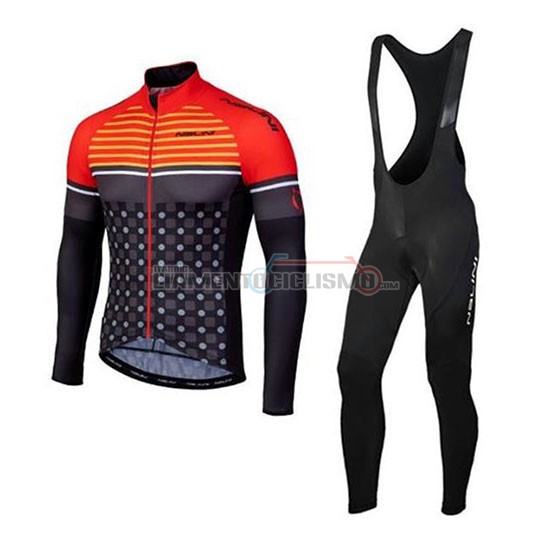 Abbigliamento Ciclismo Nalini Manica Lunga 2020 Arancione Nero