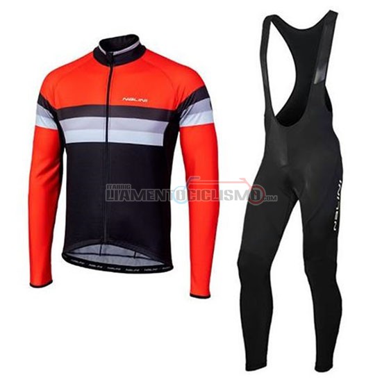 Abbigliamento Ciclismo Nalini Manica Lunga 2020 Nero Arancione