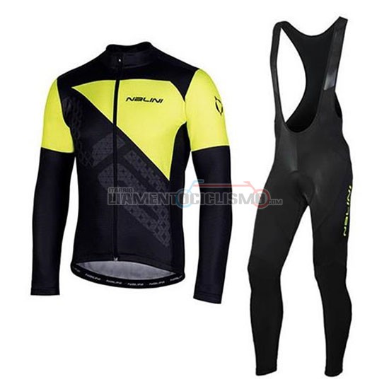 Abbigliamento Ciclismo Nalini Manica Lunga 2020 Nero Giallo