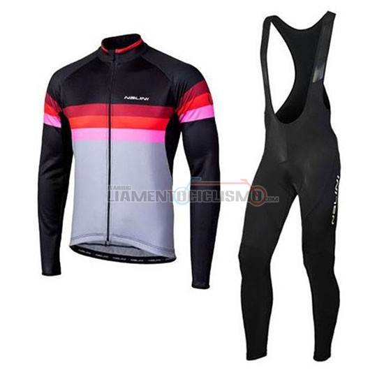 Abbigliamento Ciclismo Nalini Manica Lunga 2020 Nero Rosso