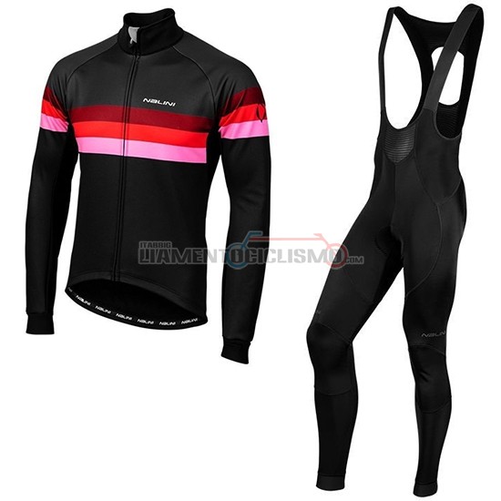 Abbigliamento Ciclismo Nalini Warm 2.0 Manica Lunga 2019 Nero Rosso