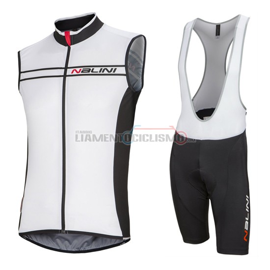 Gilet antivento Nalini 2016 bianco e nero