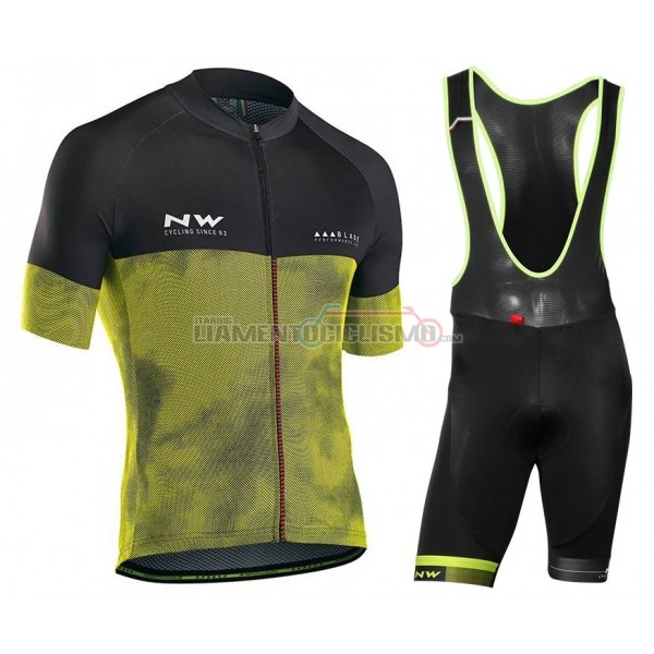 Abbigliamento Ciclismo Northwave Manica Corta 2018 Nero Giallo