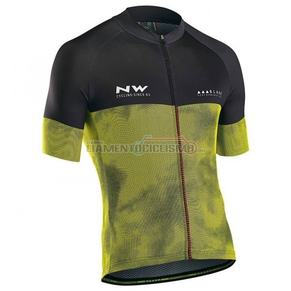 Abbigliamento Ciclismo Northwave Manica Corta 2018 Nero Giallo
