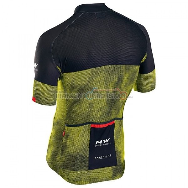 Abbigliamento Ciclismo Northwave Manica Corta 2018 Nero Giallo