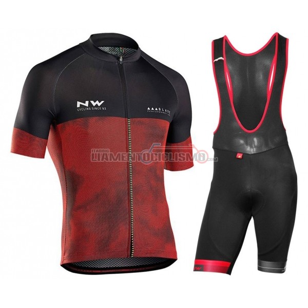 Abbigliamento Ciclismo Northwave Manica Corta 2018 Nero Rosso