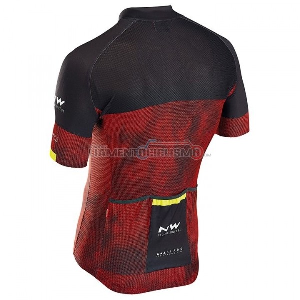 Abbigliamento Ciclismo Northwave Manica Corta 2018 Nero Rosso