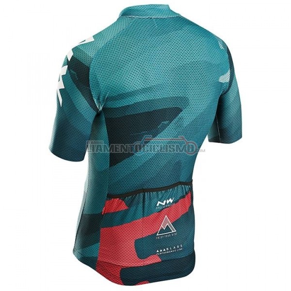 Abbigliamento Ciclismo Northwave Manica Corta 2018 Verde Rosa