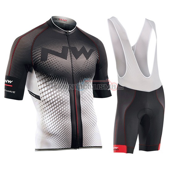 Abbigliamento Ciclis Northwave Manica Corta 2018 Nero e Bianco