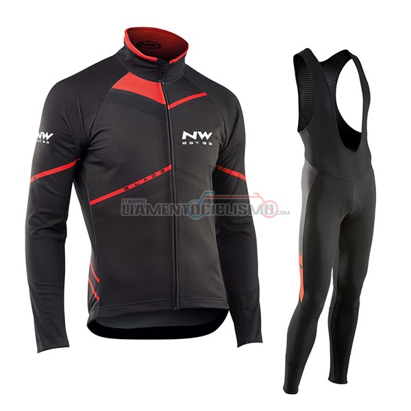 Abbigliamento Ciclismo Northwave ML 2017 nero e rosso