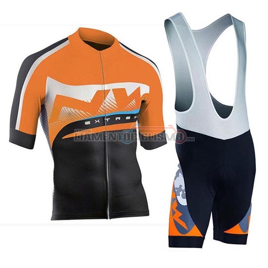 Abbigliamento Ciclismo Northwave Manica Corta 2019 Arancione Argentato Nero
