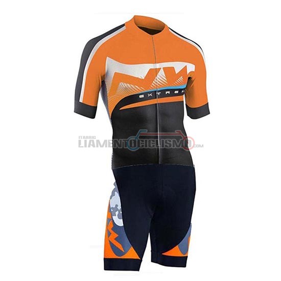 Abbigliamento Ciclismo Northwave Manica Corta 2019 Arancione Argentato Nero